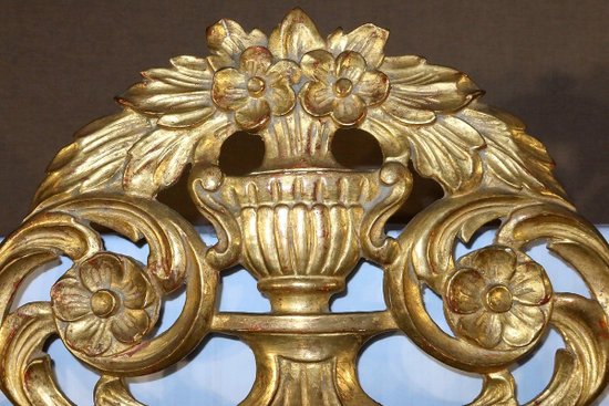 Goldener Holzspiegel im Stil Louis XVI - Anfang des 20. Jahrhunderts