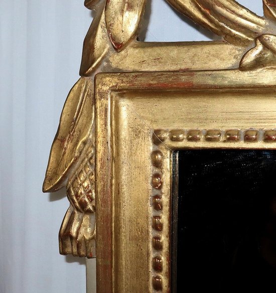 Goldener Holzspiegel im Stil Louis XVI - Anfang des 20. Jahrhunderts