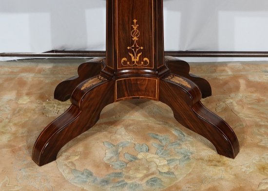 Guéridon Ovale en Palissandre, époque Charles X – Début XIXe