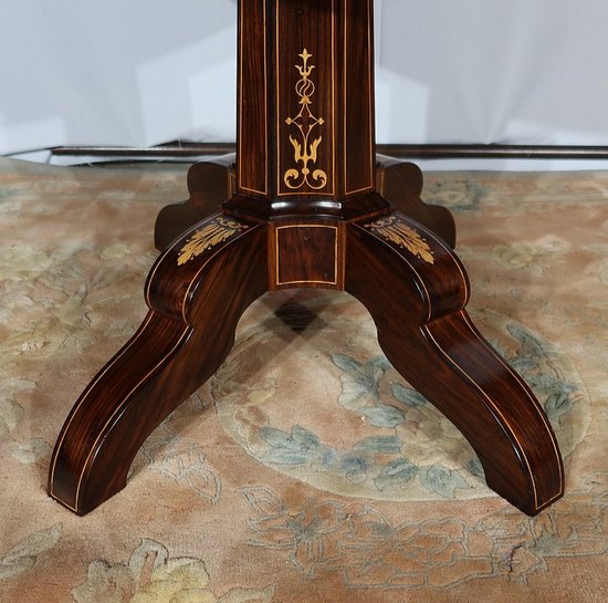 Guéridon Ovale en Palissandre, époque Charles X – Début XIXe