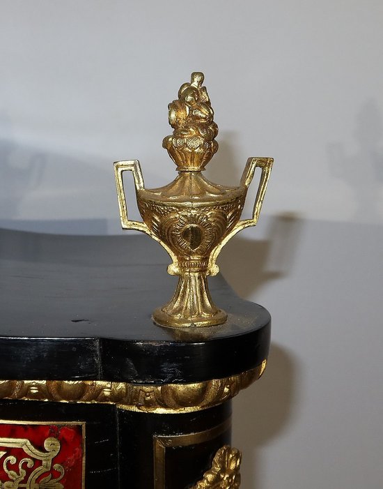 Piccolo Stipo in Intarsio Boulle, Epoca Napoleone III - Metà XIX Secolo