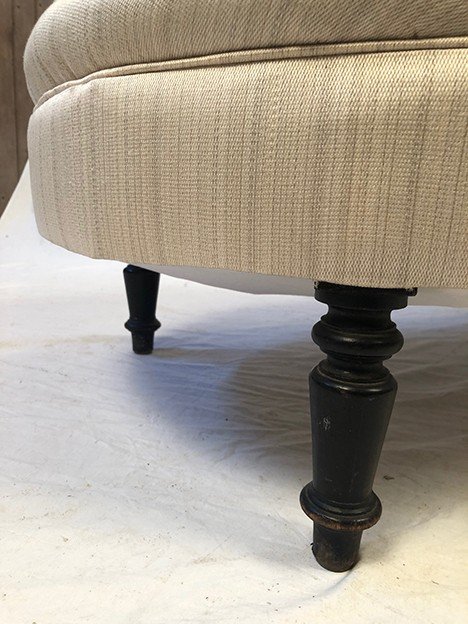 Dormeuse Napoleone III, tappezzeria rifatta