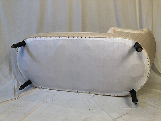 Dormeuse Napoleone III, tappezzeria rifatta
