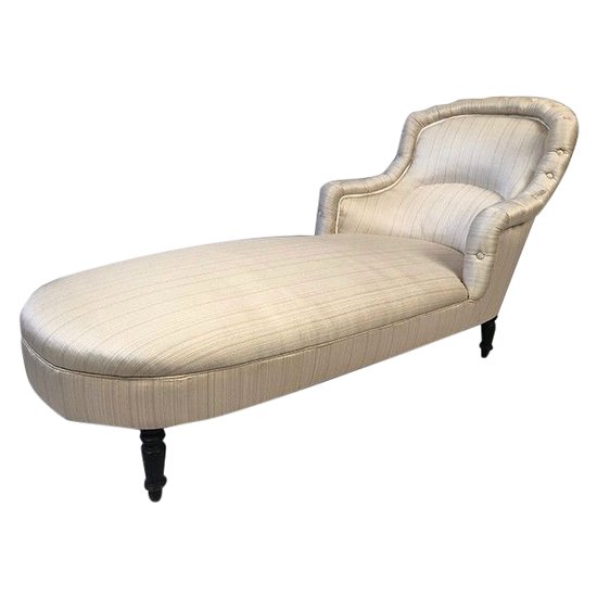 Napoleon III daybed, upholstery redone