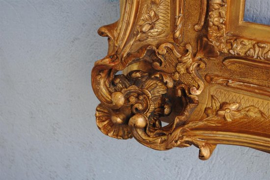 Cadre à Oreilles Stuc Doré époque Fin XIXème