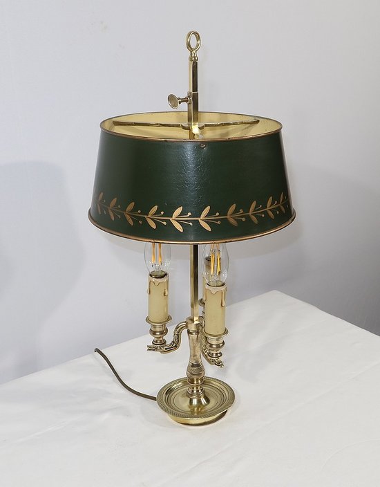 Bouillotte-Lampe aus vergoldeter Bronze, Empire-Geschmack – 1900