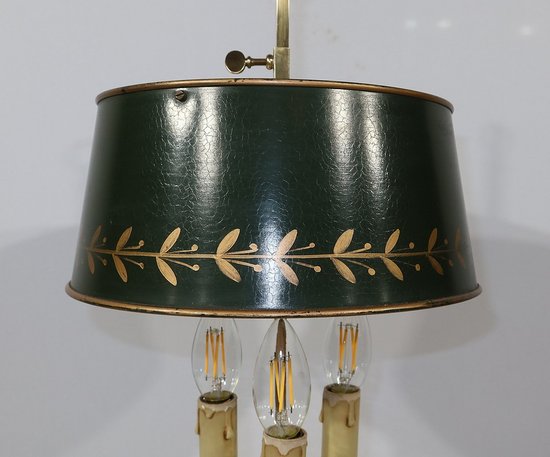 Bouillotte-Lampe aus vergoldeter Bronze, Empire-Geschmack – 1900