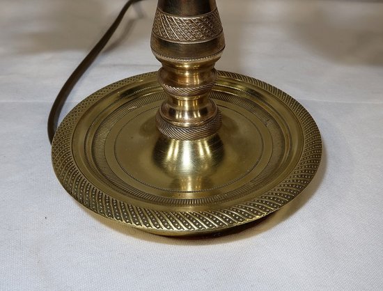 Bouillotte-Lampe aus vergoldeter Bronze, Empire-Geschmack – 1900