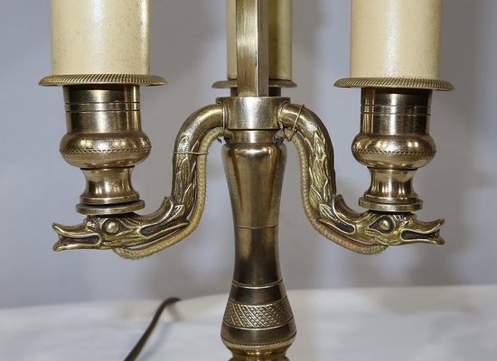 Bouillotte-Lampe aus vergoldeter Bronze, Empire-Geschmack – 1900