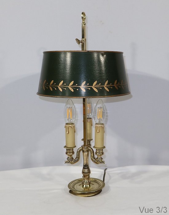 Bouillotte-Lampe aus vergoldeter Bronze, Empire-Geschmack – 1900