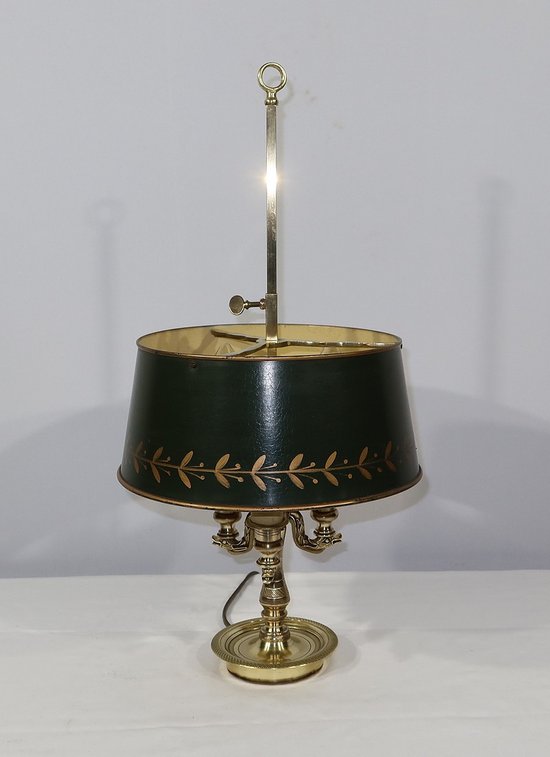 Bouillotte-Lampe aus vergoldeter Bronze, Empire-Geschmack – 1900
