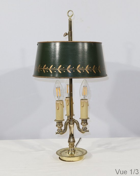 Bouillotte-Lampe aus vergoldeter Bronze, Empire-Geschmack – 1900