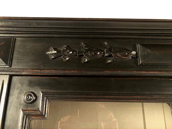 Showcase two doors in blackened wood, Napoleon III