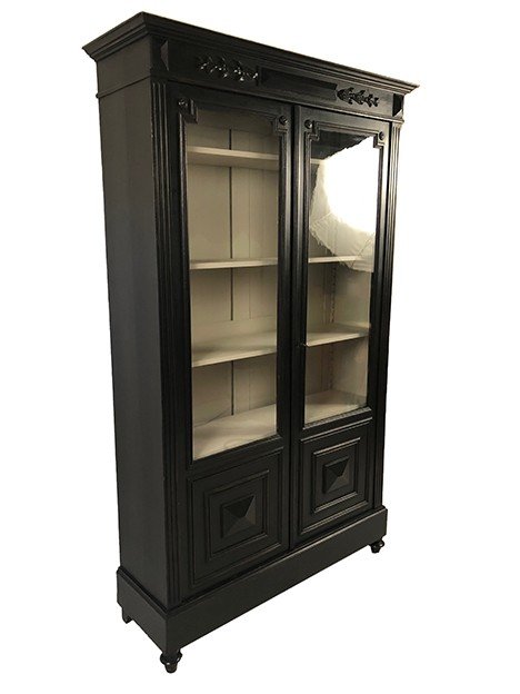 Showcase two doors in blackened wood, Napoleon III