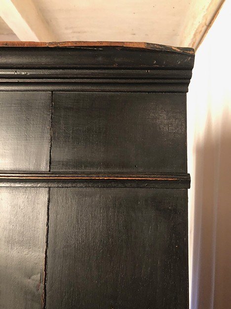 Showcase two doors in blackened wood, Napoleon III