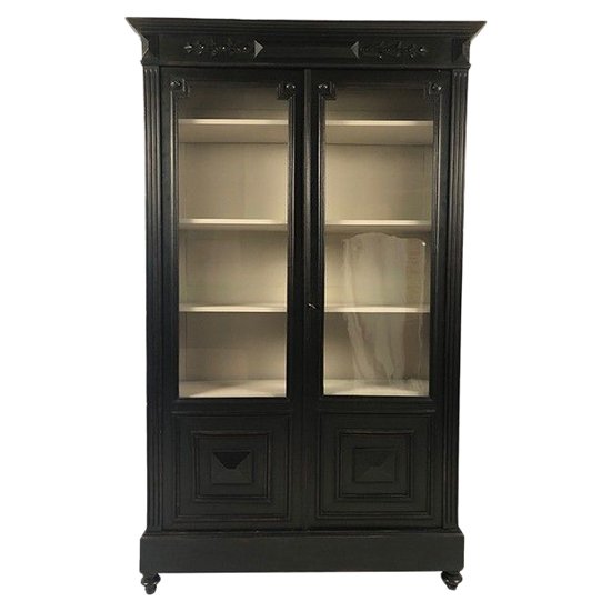 Showcase two doors in blackened wood, Napoleon III