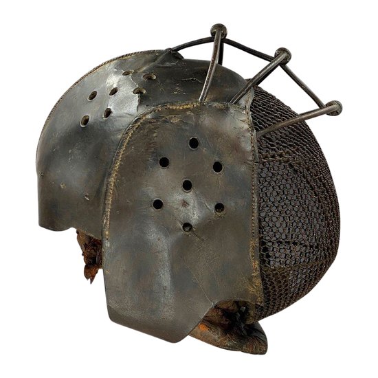 Casque d’escrime ou de combat de canne - Italie - XIXème