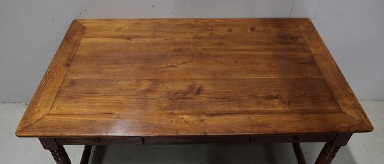 Table de Propriété Rectangulaire en Chêne Doré – Fin XIXe
