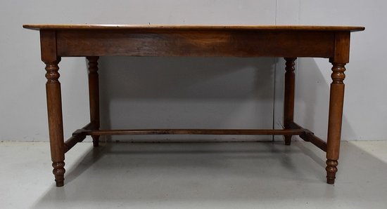Table de Propriété Rectangulaire en Chêne Doré – Fin XIXe