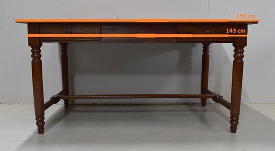Table de Propriété Rectangulaire en Chêne Doré – Fin XIXe