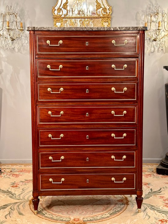 Weekender in mogano di epoca Luigi XVI Circa 1780