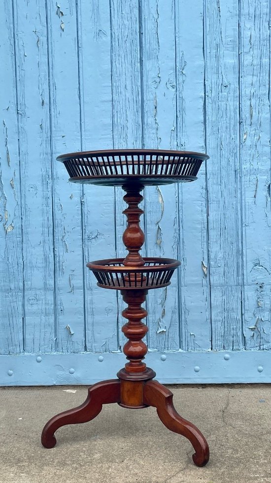 Table à Tricoter Victorienne En Acajou, XIXe Siècle