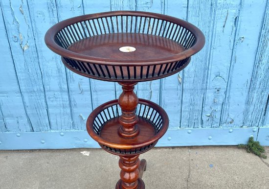 Table à Tricoter Victorienne En Acajou, XIXe Siècle