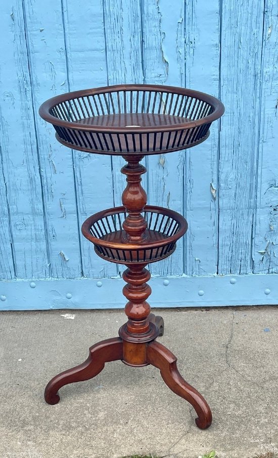 Table à Tricoter Victorienne En Acajou, XIXe Siècle