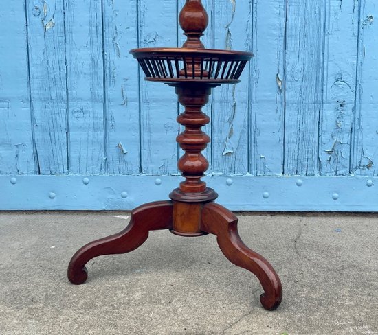 Table à Tricoter Victorienne En Acajou, XIXe Siècle