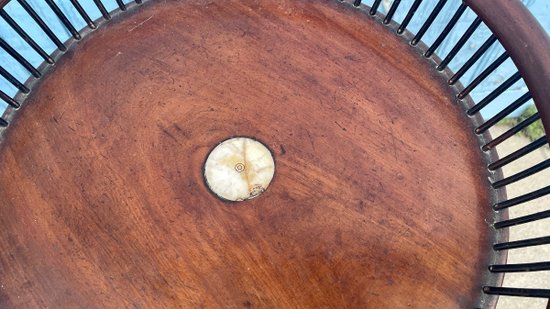 Table à Tricoter Victorienne En Acajou, XIXe Siècle