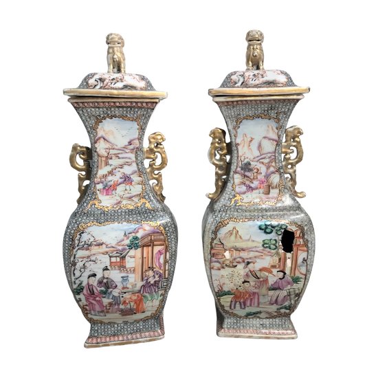 Pair of porcelain vases from China 18th century