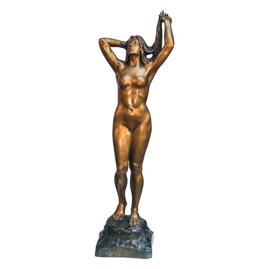 Arthur PUYT, scultura in bronzo, bagnanti Art Déco 1930