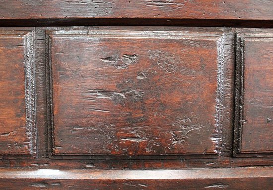 Large Oak Bench with high backrest - 17th century