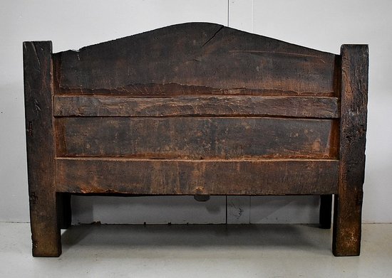 Large Oak Bench with high backrest - 17th century