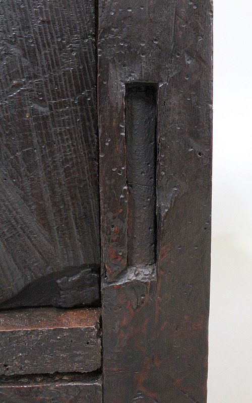 Large Oak Bench with high backrest - 17th century