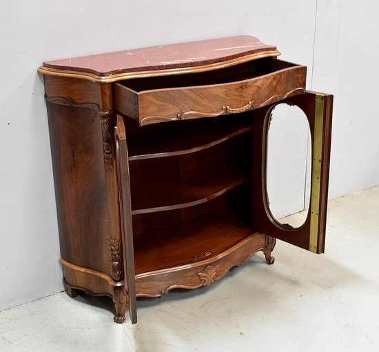 Small display case in Blond Walnut, Napoleon III period - 19th century