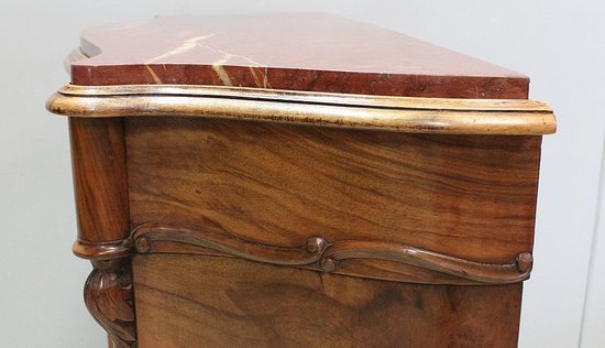 Small display case in Blond Walnut, Napoleon III period - 19th century