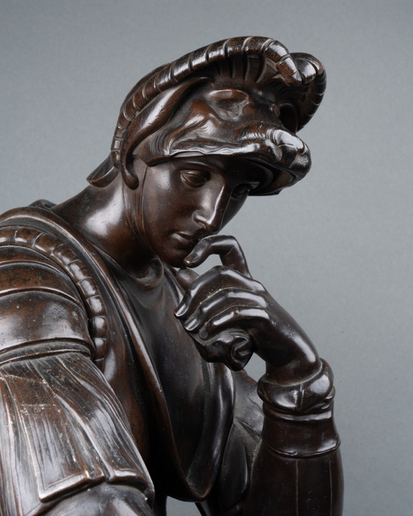 Bronze Laurent De Médicis D’après Michel-ange, XIXe Siècle