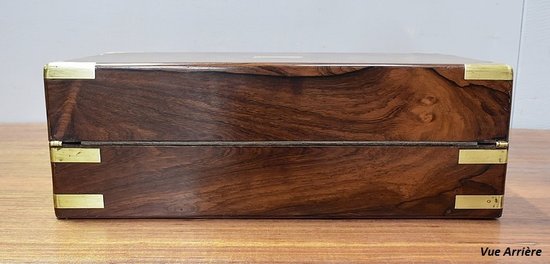 Large Rosewood Travel Writing Case - Late 19th century