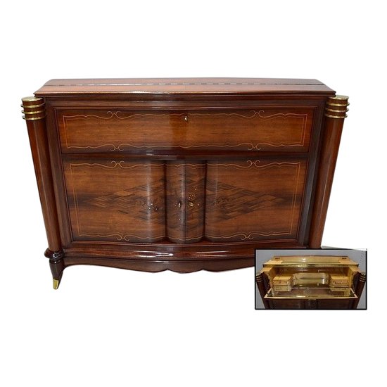 Eccezionale credenza in palissandro e sicomoro di Rio, attribuita a J. Leleu - 1940