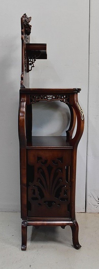 Meuble à Musique en Hêtre teinté, esprit Asiatique, attribué à G. Viardot – 1900