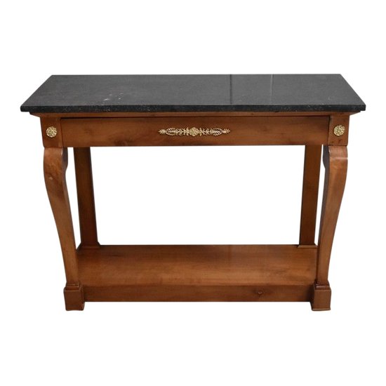 Console en Merisier massif, époque Restauration – 1820