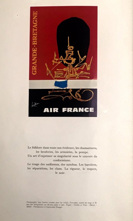 Air France Georges Mathieu-Plakat