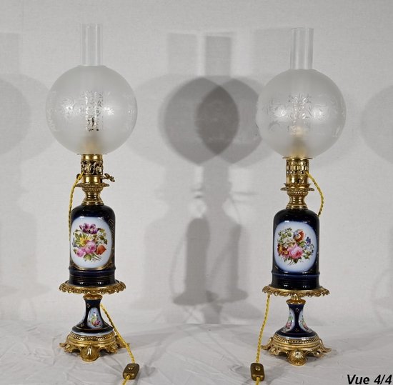 Pair of Neuburger-Lemonon lamps - End of XIXth century