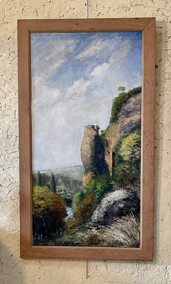 Diptyque de paysages de Dordogne et du Périgord, daté 1928