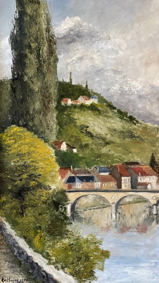 Diptyque de paysages de Dordogne et du Périgord, daté 1928