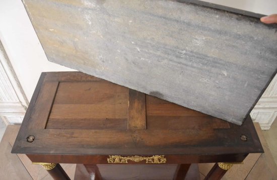 Console restauration en acajou XIXeme siècle 