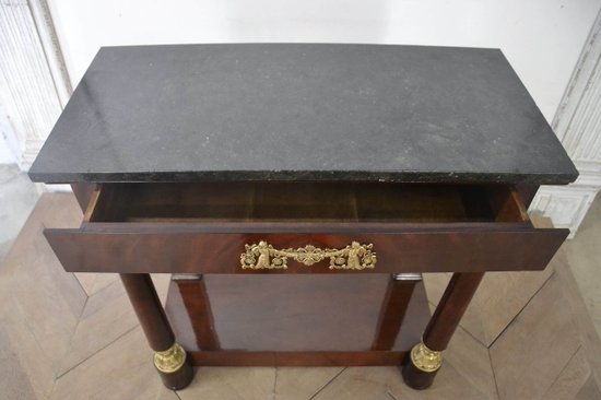 Console restauration en acajou XIXeme siècle 