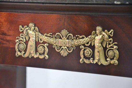 Console restauration en acajou XIXeme siècle 