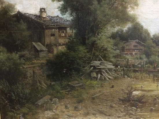 Gemälde auf Holz, l'ile aux femmes, signiert Sckell